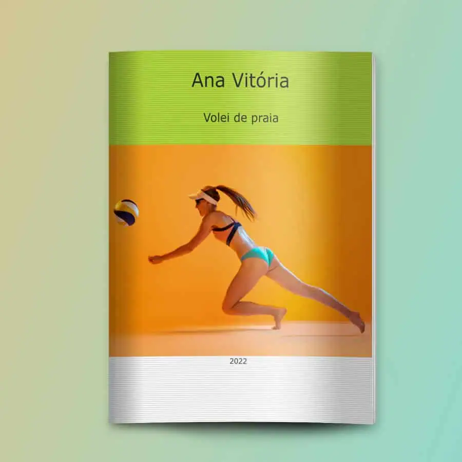 1. Livro de poesia de Ana Vitória sobre vôlei de praia, lançado em 2022.