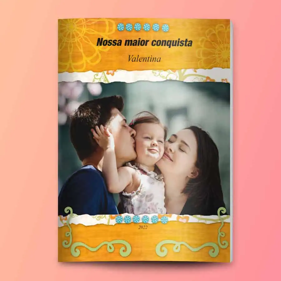 Amor familiar, álbum de fotos personalizado, homenagem especial, presente de valor sentimental.
