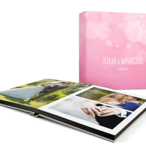 Albuns de fotos personalizados para casamento, comemorando momentos especiais com estilo.