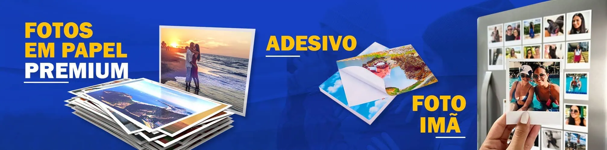 Imagens de fotos em papel premium, adesivos e foto instantânea para impressão de alta qualidade.