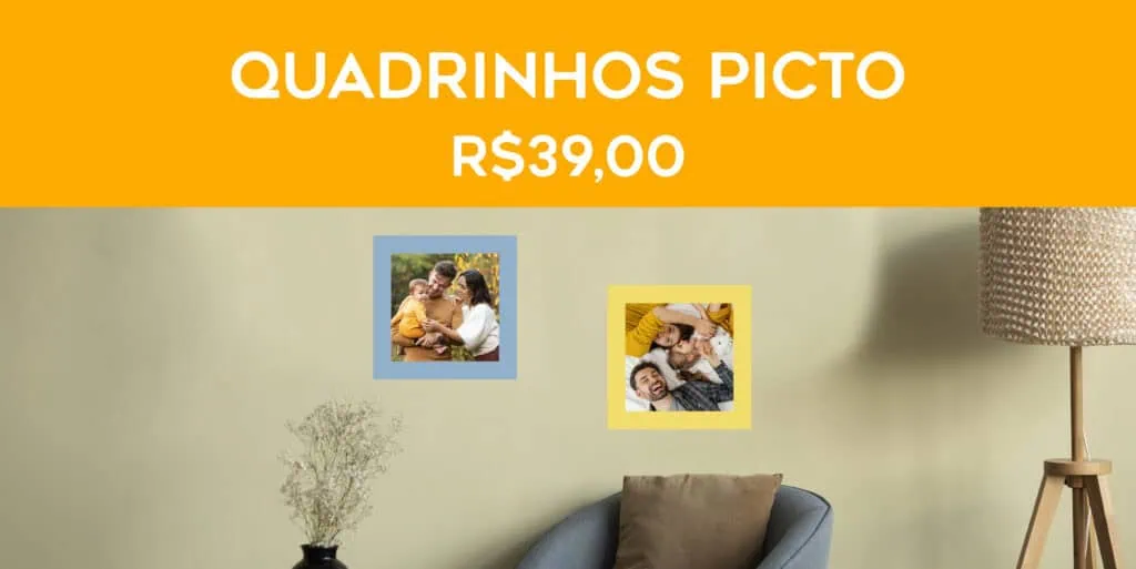 1. Quadros decorativos de parede com fotos familiares e modernas para sala.